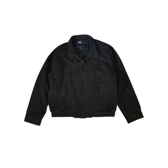 Polo Ralph Lauren Mens Charcoal Wool Blend Zip-Up Jacket - Picture 1 of 8